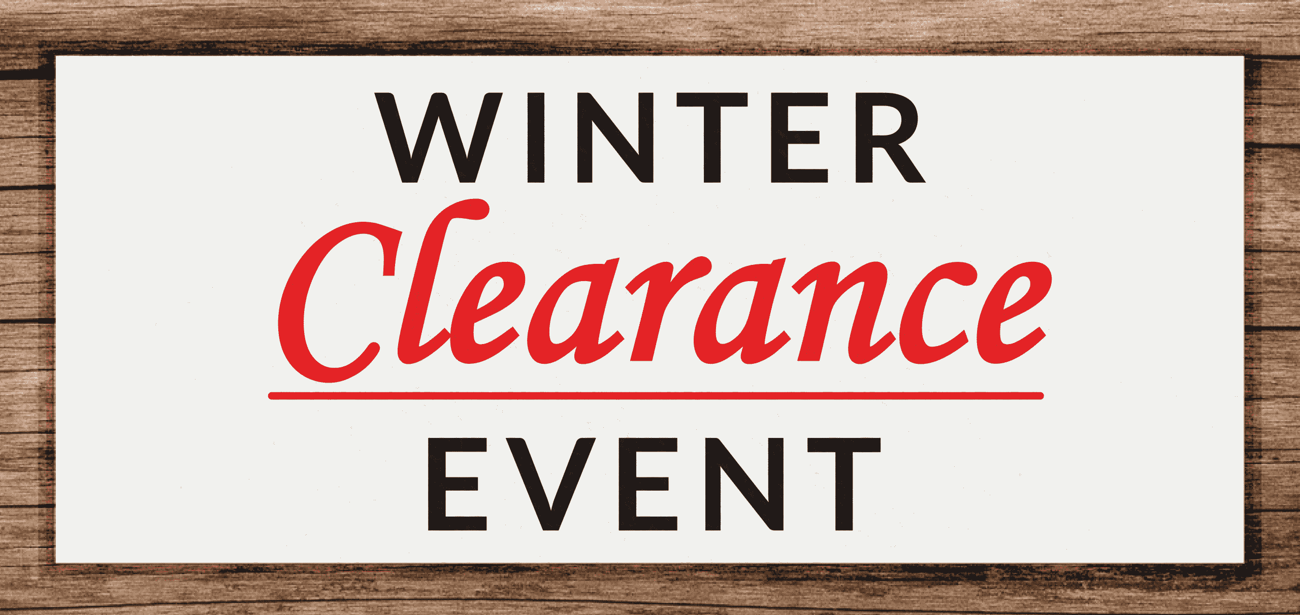 Winter Clearance Event