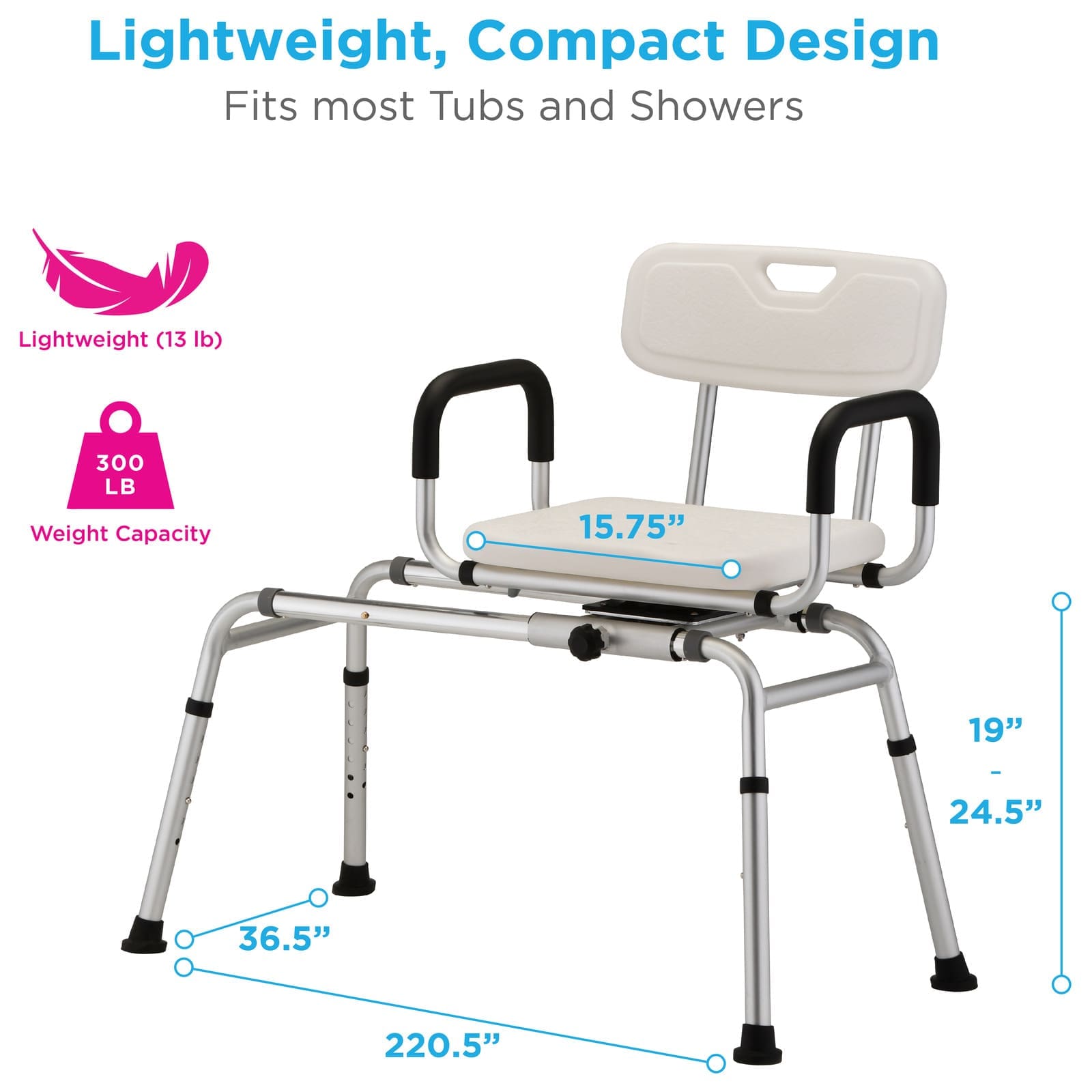 NOVA Sliding Swivel Seat Transfer Bench