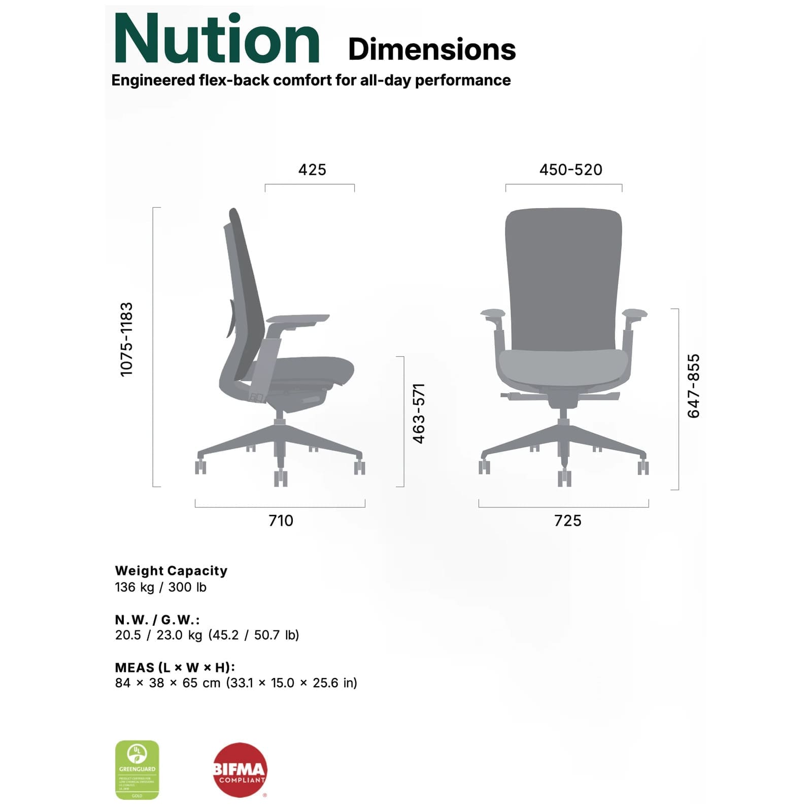 Hinomi Nution Ergonomic Office Chair