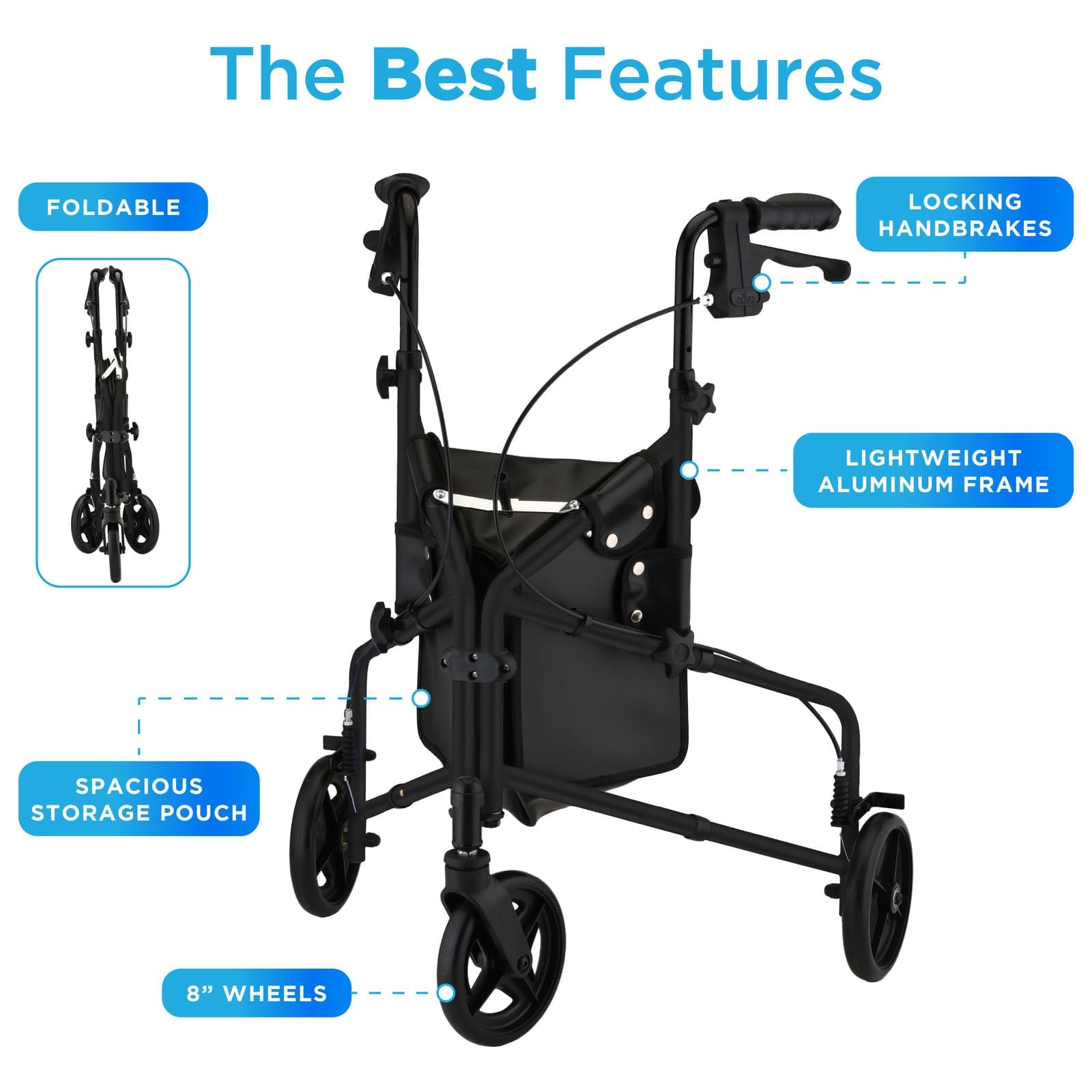 NOVA Active Three-Wheel Rollator
